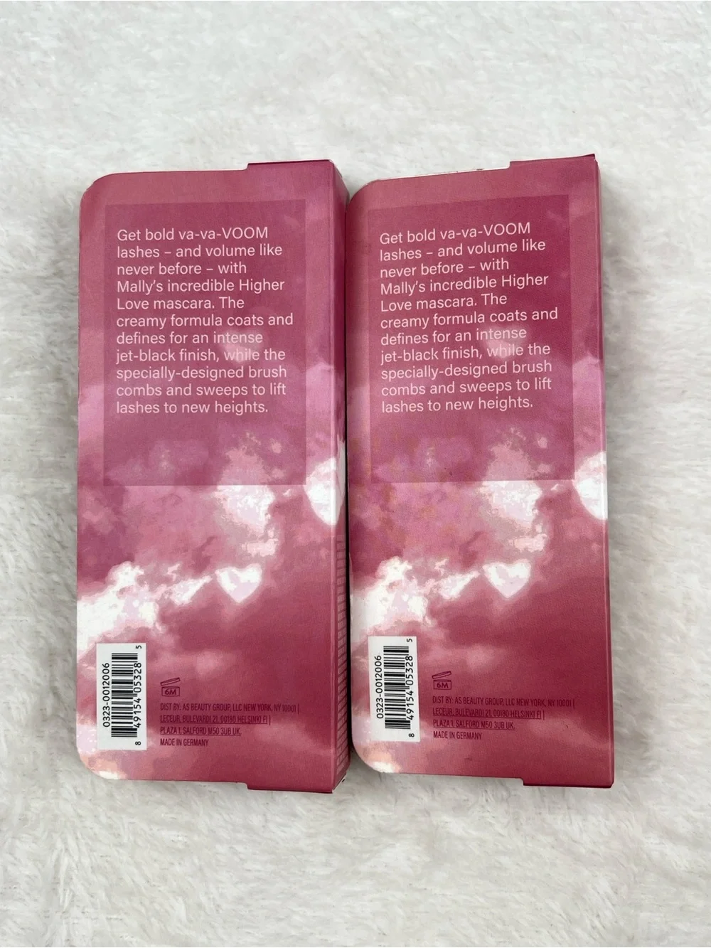 Lot of 2 Mally Beauty Higher Love Volumizing Mascara Black 0.27 oz New